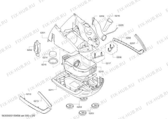 Схема №1 BGS62530 Roxx`x ProPower с изображением Кабельная катушка для пылесоса Bosch 00655846